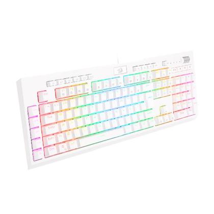 Imagem de Teclado Mecânico Gamer Redragon Brahma Pro Switch Azul RGB USB Branco