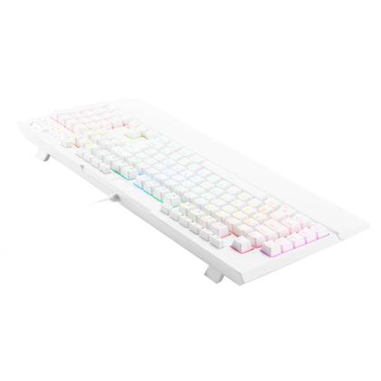 Imagem de Teclado Mecânico Gamer Redragon Brahma Pro Switch Azul RGB USB Branco