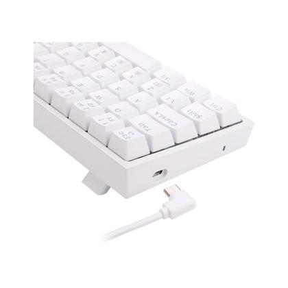 Imagem de Teclado Mecânico Gamer Redragon Castor, RGB, Switch Brown, ABNT2, Branco - K631W-RGB (PT-BROWN)