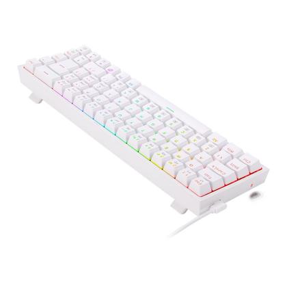 Imagem de Teclado Mecânico Gamer Redragon Castor, RGB, Switch Brown, ABNT2, Branco - K631W-RGB (PT-BROWN)