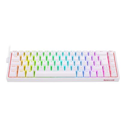 Imagem de Teclado Mecânico Gamer Redragon Castor, RGB, Switch Brown, ABNT2, Branco - K631W-RGB (PT-BROWN)