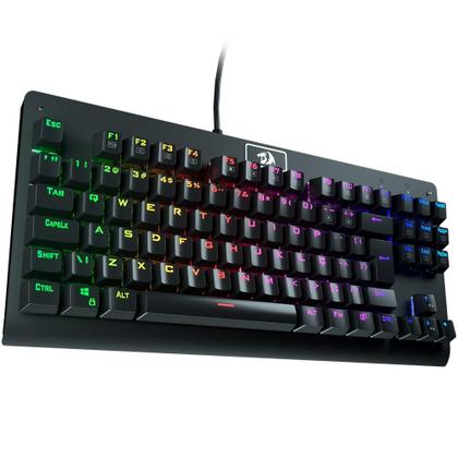 Imagem de Teclado Mecânico Gamer Redragon Dark Avenger RGB Switch Blue ABNT2 - Preto