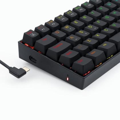 Imagem de Teclado Mecânico Gamer Redragon Dragonborn RGB USB-C Switch Brown Preto - K630RGB-1