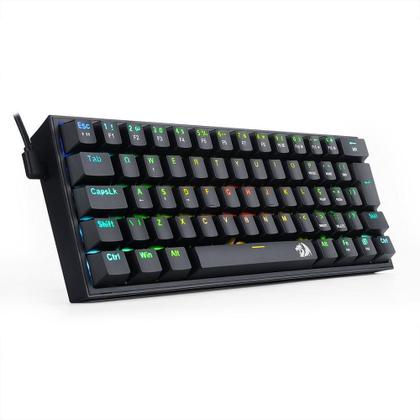 Imagem de Teclado Mecânico Gamer Redragon Fizz Preto Rgb Switch