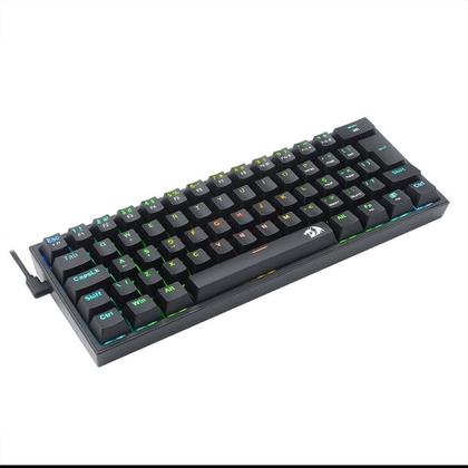 Imagem de Teclado Mecânico Gamer Redragon Fizz Preto Rgb Switch