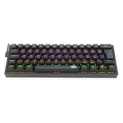 Imagem de Teclado Mecânico Gamer Redragon Fizz RAINBOW Switch Brown ABNT2 Preto