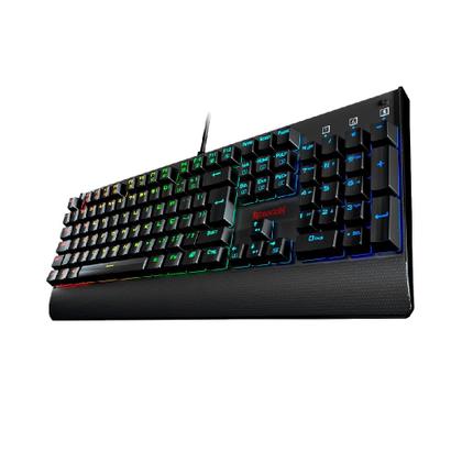 Imagem de Teclado Mecânico Gamer Redragon KALA K557RGB Switch Marrom com Fio ABNT2 Preto