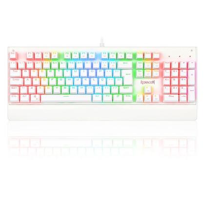 Imagem de Teclado Mecânico Gamer Redragon Kala Rgb Switch Blue Com Fio, Branco, Full Sized, K557Rgb (Blue)