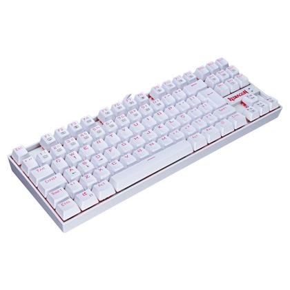 Imagem de Teclado Mecânico Gamer Redragon Kumara, Anti-Ghosting, LED Vermelho, Switch Redragon MK2 Black, ABNT2, Branco - K552W-2 (BLACK)