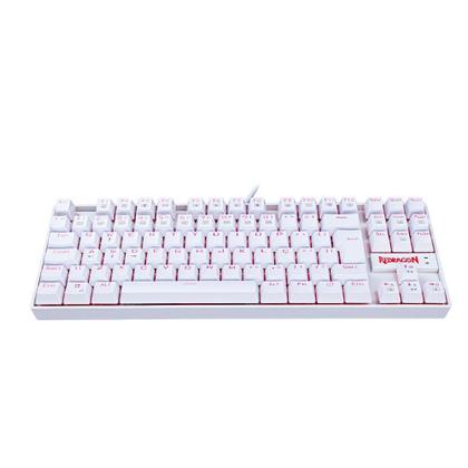 Imagem de Teclado Mecânico Gamer Redragon Kumara, Anti-Ghosting, LED Vermelho, Switch Redragon MK2 Black, ABNT2, Branco - K552W-2 (BLACK)