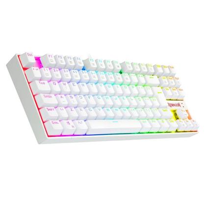 Imagem de Teclado Mecânico Gamer Redragon Kumara, Anti-Ghosting, RGB, Switch Outemu Blue, ABNT2, Branco - K552W-RGB (PT-BLUE)