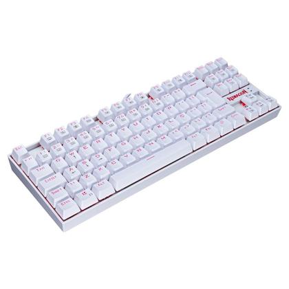 Imagem de Teclado Mecânico Gamer Redragon Kumara Single Color Branco Switch Marrom ABNT2