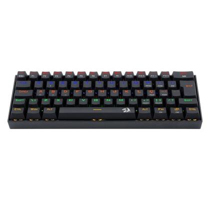 Imagem de Teclado Mecânico Gamer Redragon Lakshmi K606R 60%, LED Rainbow, Switch Redragon MK II, ABNT2, Preto
