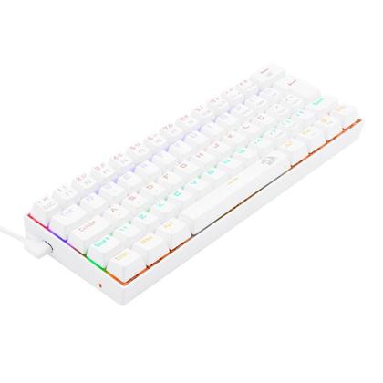 Imagem de Teclado Mecânico Gamer Redragon Lakshmi Lunar White, Rainbow, Switch Blue, Layout 60%, ABNT2, Branco - K606W-R (PT-BLUE)