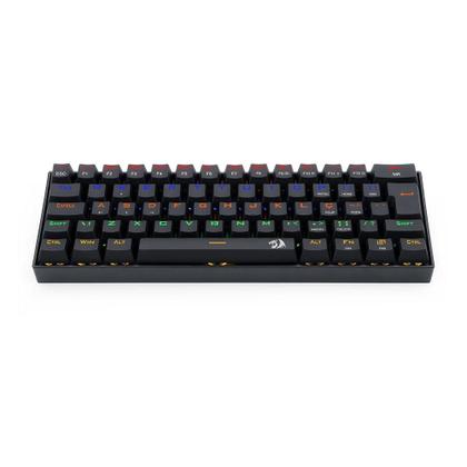 Imagem de Teclado Mecânico Gamer Redragon Lakshmi, Rainbow, Switch Black, ABNT2, Preto - K606R (PT-BLACK)