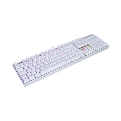 Imagem de Teclado Mecânico Gamer Redragon Mitra K551WRGB Switch Azul com Fio ABNT2 Branco