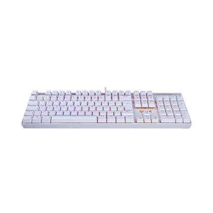 Imagem de Teclado Mecânico Gamer Redragon Mitra K551WRGB Switch Azul com Fio ABNT2 Branco