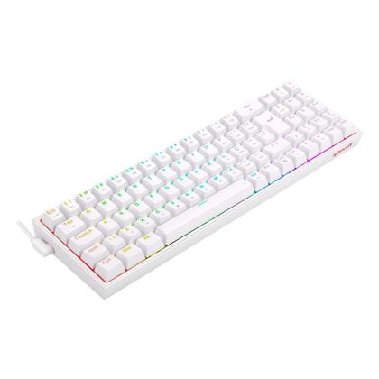 Imagem de Teclado Mecânico Gamer Redragon Pollux RGB, Switch Blue, N-keys, ABNT2, Branco - K628-RGB-W (PT-BLUE)