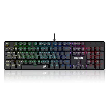 Teclado Mecânico Gamer Redragon Sindri, Rainbow, Preto - K671 (PT-BROWN)