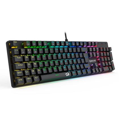 Imagem de Teclado Mecânico Gamer Redragon Sindri, Rainbow, Preto - K671 (PT-BROWN)