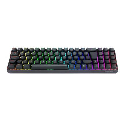Imagem de Teclado Mecânico Gamer Redragon Zed Pro, RGB, Switch Brown, Wireless e Bluetooth, ABNT2, Preto