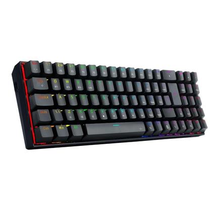 Imagem de Teclado Mecânico Gamer Redragon Zed Pro, RGB, Switch Brown, Wireless e Bluetooth, ABNT2, Preto