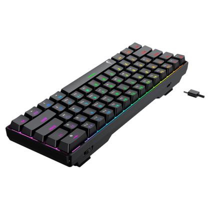 Imagem de Teclado Mecânico Gamer Rise Mode GM1 Black, RGB, Switch Outemu Blue - RM-TCM-GM1-BBLUE
