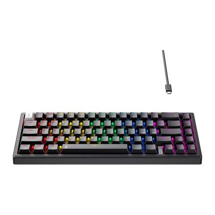 Imagem de Teclado Mecânico Gamer Rise Mode GM1 Pro Black, ARGB, Mini (65%), Switch Outemu Brown, USB-C, Preto - RM-TCM-GM1P-BBRO