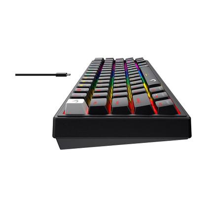 Imagem de Teclado Mecânico Gamer Rise Mode GM1 Pro Black, ARGB, Mini (65%), Switch Outemu Brown, USB-C, Preto - RM-TCM-GM1P-BBRO