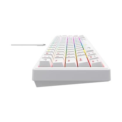 Imagem de Teclado Mecânico Gamer Rise Mode GM1 Pro White, ARGB, Mini (65%), Switch Outemu Brown, USB-C - RM-TCM-GM1P-WBRO