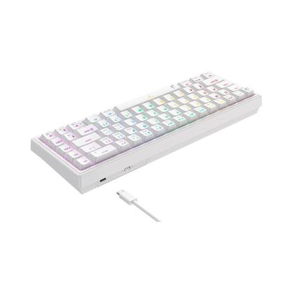 Imagem de Teclado Mecânico Gamer Rise Mode GM1 Pro White, ARGB, Mini (65%), Switch Outemu Red, USB-C - RM-TCM-GM1P-WRED