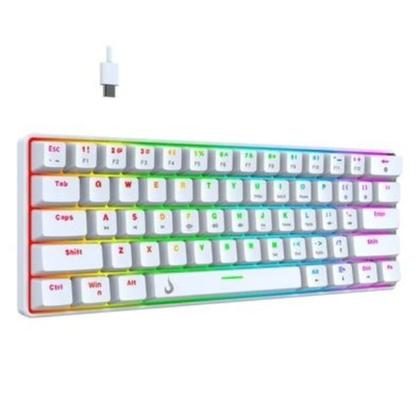 Imagem de Teclado Mecânico Gamer Rise Mode GM1 RGB USB-C Switch Brown Branco - RM-TCM-GM1-WBRO