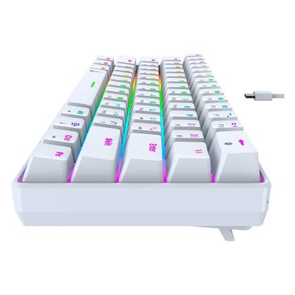 Imagem de Teclado Mecânico Gamer Rise Mode GM1 RGB USB-C Switch Brown Branco - RM-TCM-GM1-WBRO
