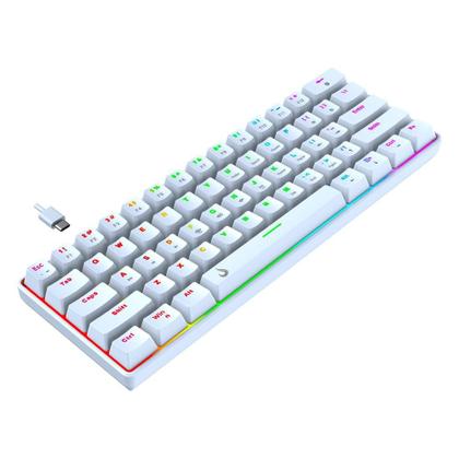 Imagem de Teclado Mecânico Gamer Rise Mode GM1 White, RGB, Switch Outemu Red - RM-TCM-GM1-WRED