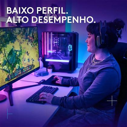 Imagem de Teclado mecanico gamer sem fio logitech g515 tkl rgb switch gl tactile preto 920-012423