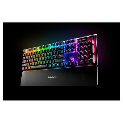 Imagem de Teclado Mecânico Gamer Steelseries Apex 5, RGB, Switch Blue, US, Preto - 64532