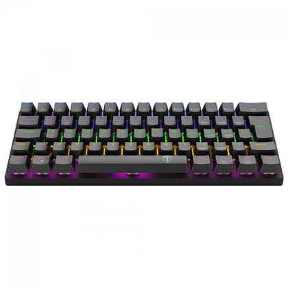 Imagem de Teclado Mecânico Gamer T-Dagger Arena, Rainbow, Switch Brown, 60%, ABNT2, Preto