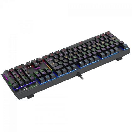Imagem de Teclado Mecânico Gamer T-Dagger Axis, Rainbow, Switch Brown, Full Size, ABNT2, Preto