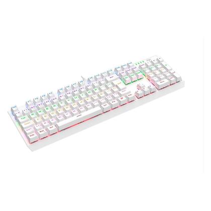 Imagem de Teclado Mecânico Gamer T-Dagger Axis, RGB, Full Size, Switch Dust-proof Marrom, USB, ABNT2, Branco - T-TGK329W-BR