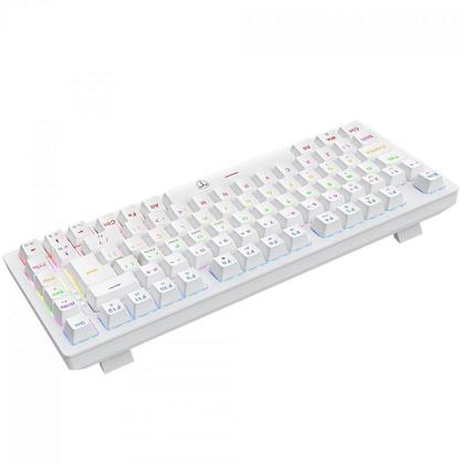 Imagem de Teclado Mecânico Gamer T-Dagger Megatre, Rainbow, Switch Brown, 75%, ABNT2, Branco