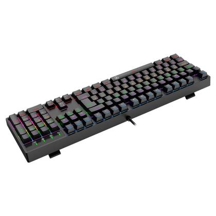 Imagem de Teclado Mecânico Gamer T-dagger Rebel, RGB, Switch Dust-proof Marrom, ABNT2, USB, Preto - T-TGK328-BR