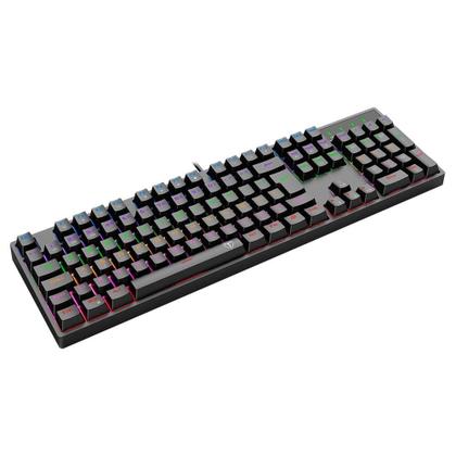 Imagem de Teclado Mecânico Gamer T-dagger Rebel, RGB, Switch Dust-proof Marrom, ABNT2, USB, Preto - T-TGK328-BR