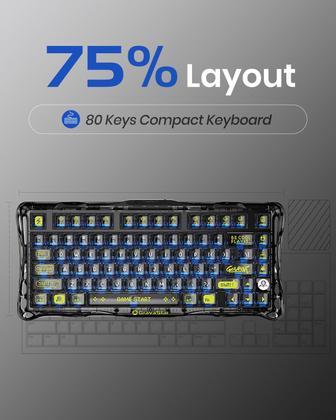 Teclado Mecânico para Games GravaStar Mercury K1 Lite - Teclado