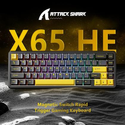 Imagem de Teclado mecânico para jogos ATTACK SHARK X65 HE Wired 65%