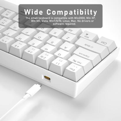 Imagem de Teclado mecânico para jogos Camiysn 60% com interruptores vermelhos