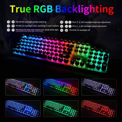 Imagem de Teclado mecânico para jogos HUO JI E-Yooso Z-88 com fio branco