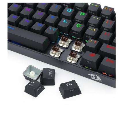 Imagem de Teclado Mecânico Redragon Draconic RGB Sem Fio 60% Switch Marrom Preto - K530RGB