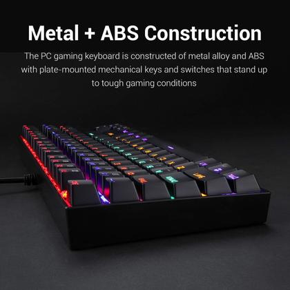Imagem de Teclado mecânico Redragon K552 Rainbow LED para jogos