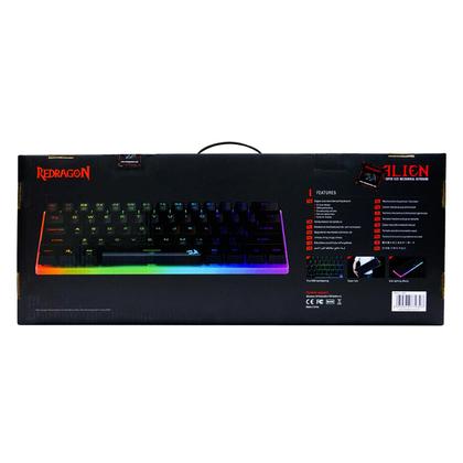 Imagem de Teclado Mecanico Redragon K605 Alien Giant / Usa / Gigante / 61 Teclas RGB - Preto