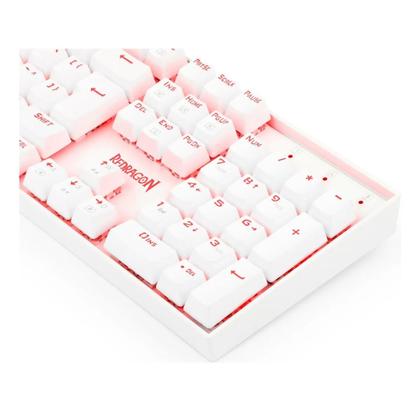 Imagem de Teclado Mecânico Redragon Mitra Branco Switch Azul K551W